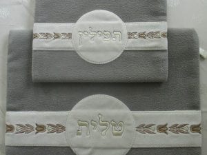 תיקי טלית ותפילין דגם "אפור"