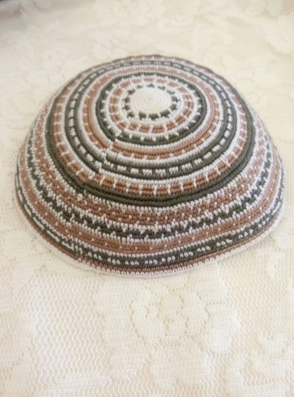 כיפה 20 ס"מ חום-זית